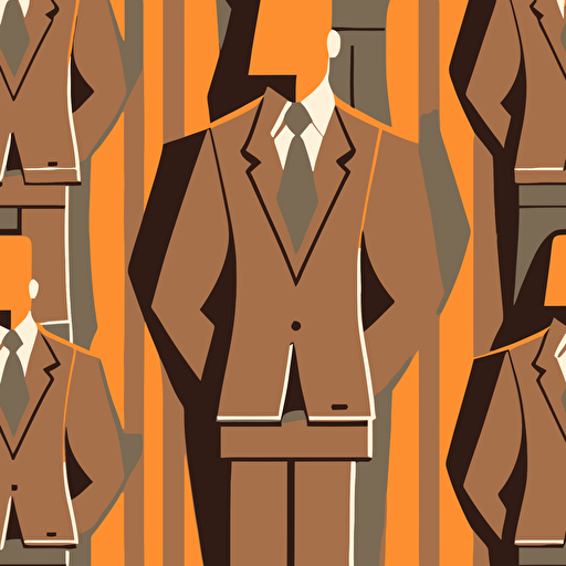 flat vector art, repeating tile of suit and ties