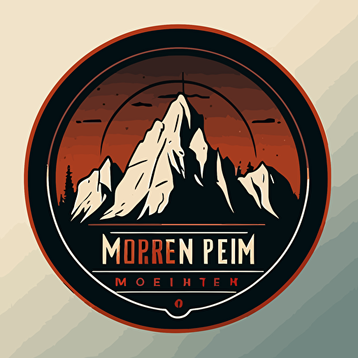 logo for nothern peak media. Vector minimal color