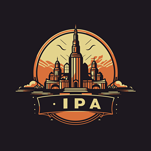 a simple vector logo for I.P.A.