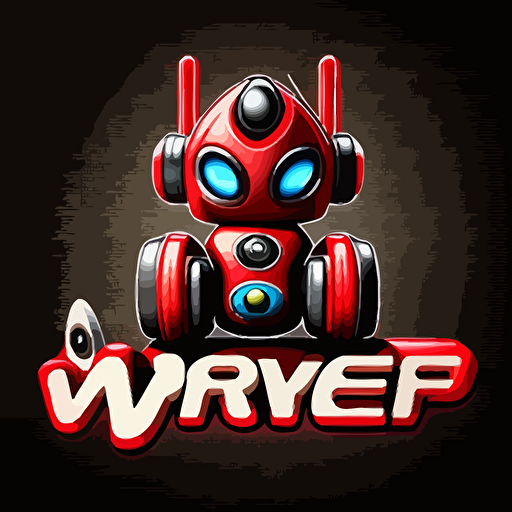 a rc toy logo for the name Vibe Master Play, simple vector, No shaded details