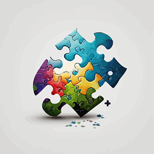 a piece of puzzle , vector, game art, white background