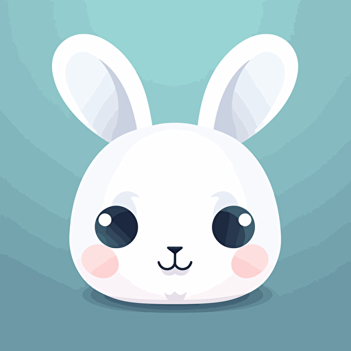 rabbit head, cute, adorable, vectorart, vector, front, white