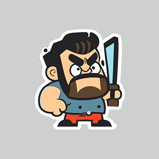 perezoso frente a una fogata pixar style, 2d flat design, vector, cut sticker