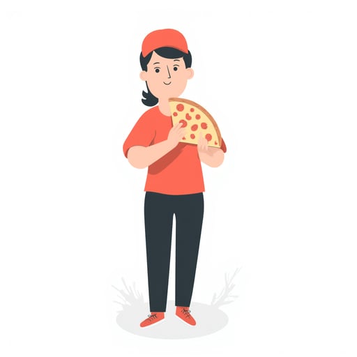 a pizza delivery person