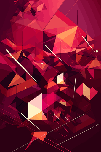 vector art of modern geometric shapes glo-fi maroon dof