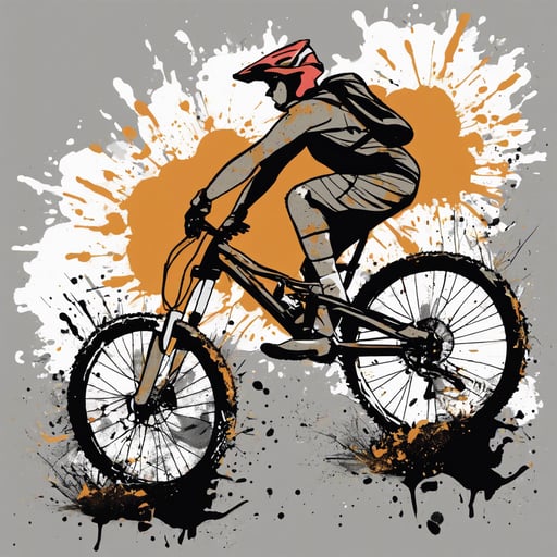 a person riding a mountain bike