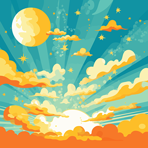sunny sky vector