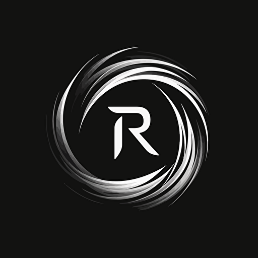 simple brand logo, letter R, logo, vector logo, vector design, logo design, design ideas, black and white, classic cool design, fast moving, speed