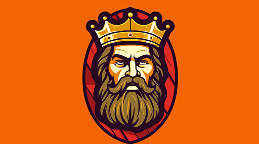 Create a vector logo and illustration of Creativity being crowned King
