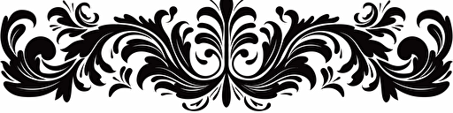simple adobe illustrator vector of a decorative ornamental divider separator black on white