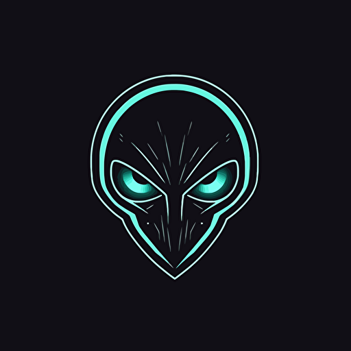 Minimalistic logo, Alien, Menacing, Vector