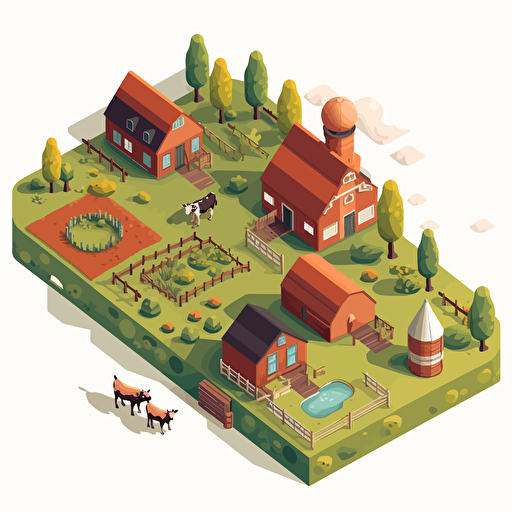 A vector of a farm, svg