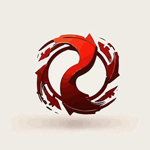 infinite logo, gaming and minimalist, red gardiant, flat, vector style, white background, no text