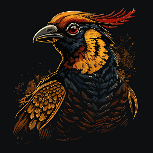 vector logo of golden pheasant for apparel