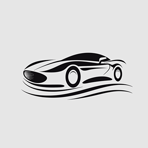 simple logo for car , minimalism,vector , white bg