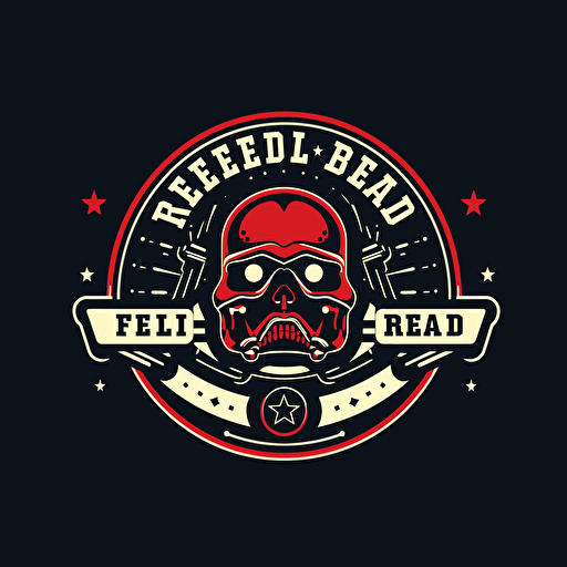 logo for a food service with rebel elements, vector, flat