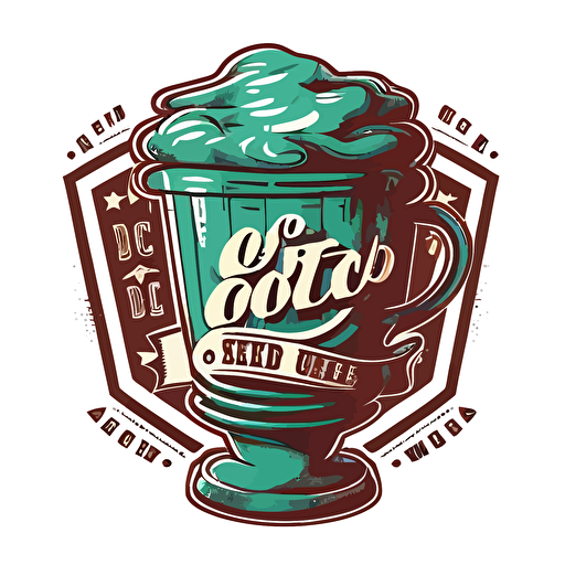 vector logo old school big cup