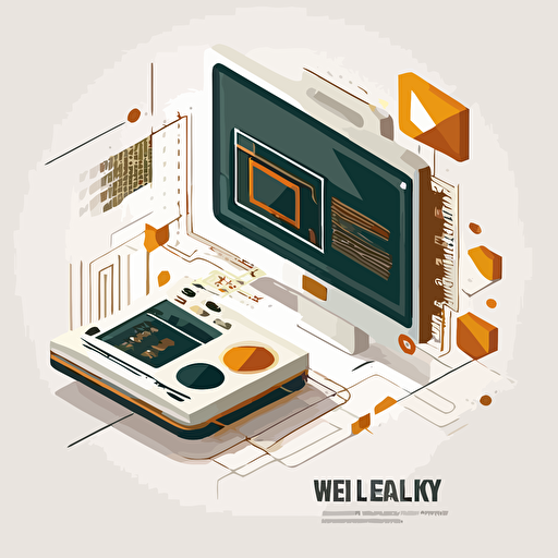 about development web and mobile vector image and simple