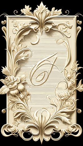 Victorian design Wedding LEtter Rectangular frame, Vector