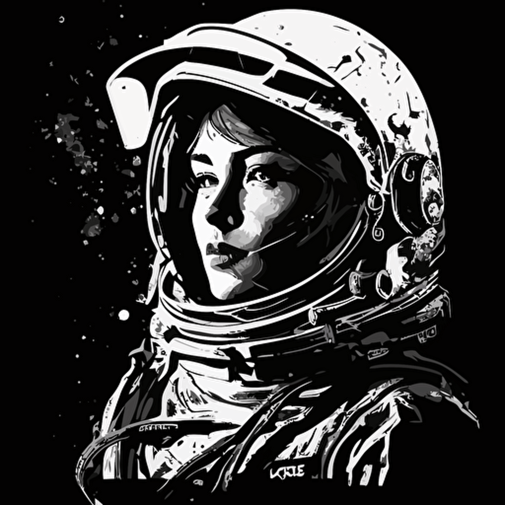 astronaut helemet flavicon, vector file, extremely simple, black and white