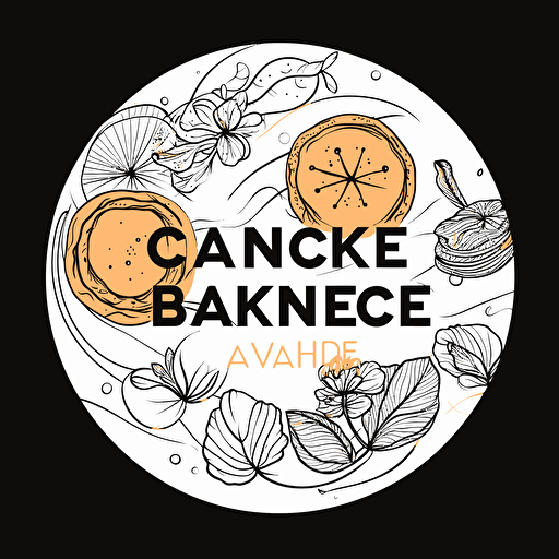a vector black and white line drawing logo for Baked Change. Baked Change: Savor my consciously crafted confections and know that you’re collaborating on a recipe for positive change. You may even feel the calm baked into each bite! Indulge with purpose. Bake Change. a vector black and white line drawing minimlaist logo style