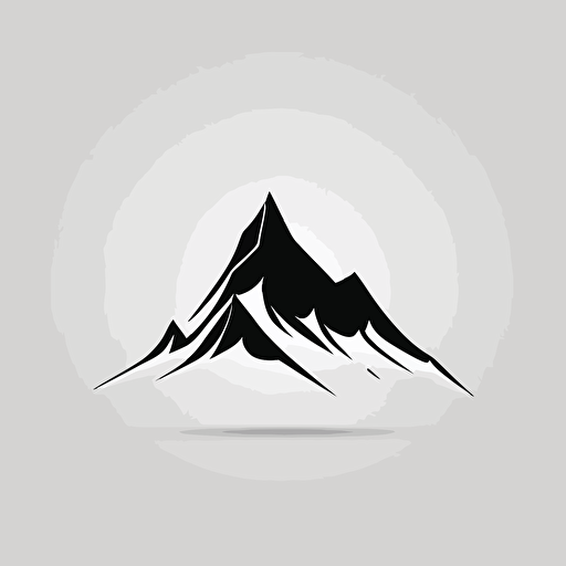 mountain logo, vector logo, minimalist,simple, modern, outline style, vector, isolated on white