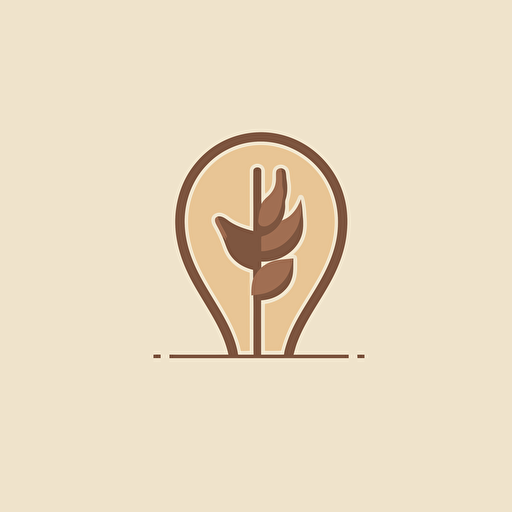 a stylish minimalistic logo of a road and a coffee bean combined. vectorized and soft colors. highly detailed