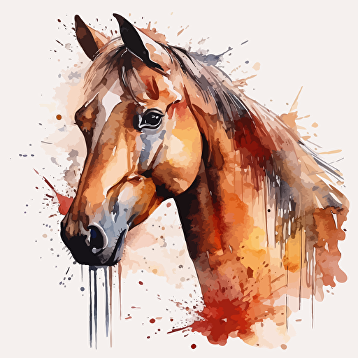 Horse Clipart, Watercolor, vector, hd