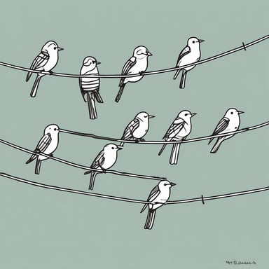 birds on a wire