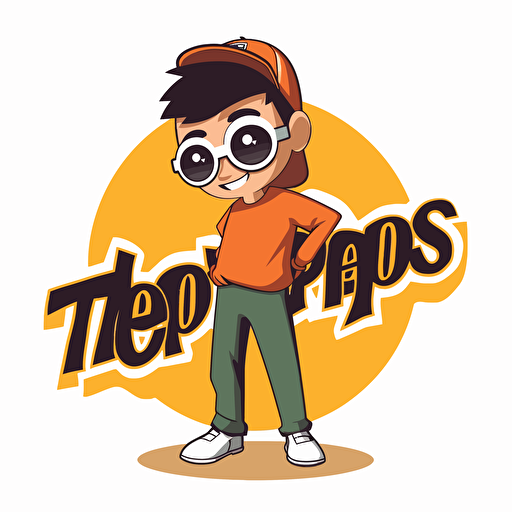 make logo with font "teenops" vector