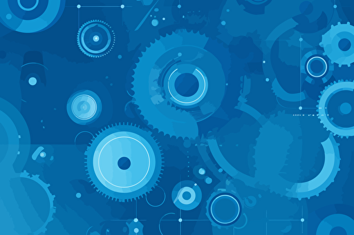 vector art, blue color palette, devops