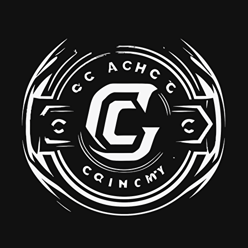 make a logo vector with a g and c , minimal, sport, heathy, use black color, background white
