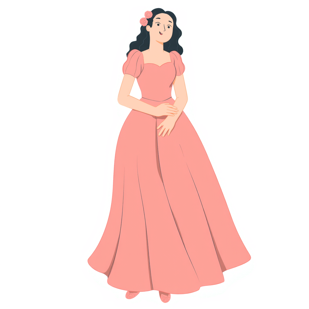 a princess standing in front 