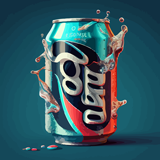 Vector logo, soda can