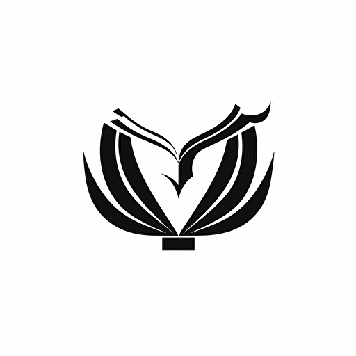 book editor logo, black and white, vector white background