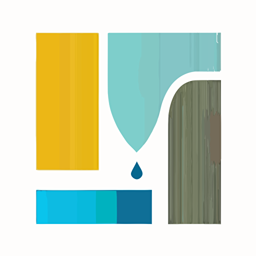 a logo for a water company brand, simple, vector, symbol, De Stijl