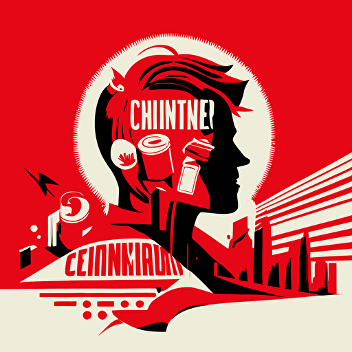 the concept of consumer centricity, illustrated in corporate vector style, using red as an accent color