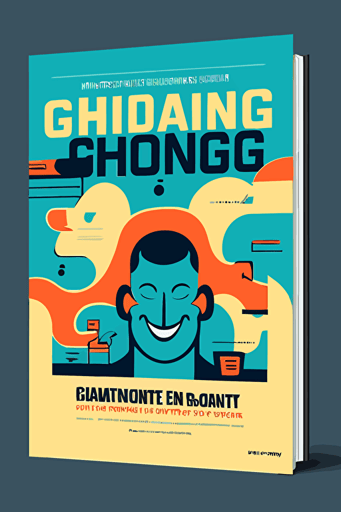 ready-to-print ebook cover design about chaging mindset to be more productive, vector art, flat, digital art,