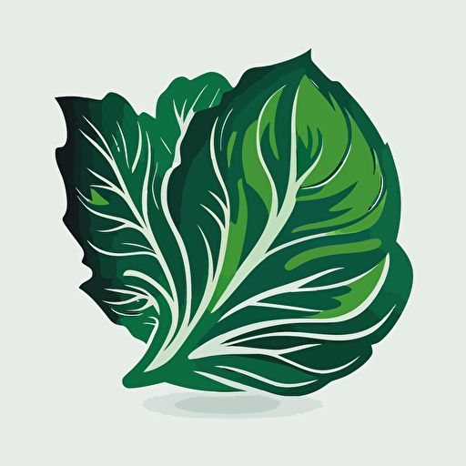 a small stylized vector logo shaped like a cabbage, must be green and blue