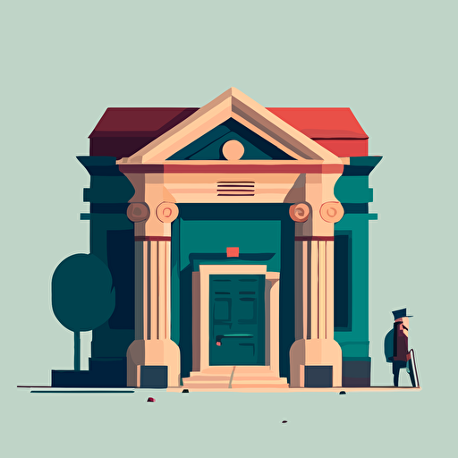 a bank, flat, illustration, vector, minimalistic, startup, allegra