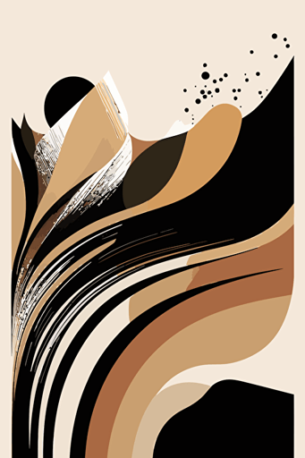 beige and black abstract illustration, Minimalist, vector, contour