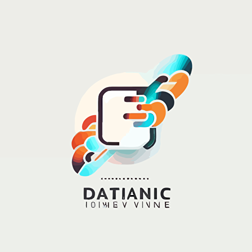 technology concept simple vector logo represents transfering data from offline to online,white background,creative logo,brand identity