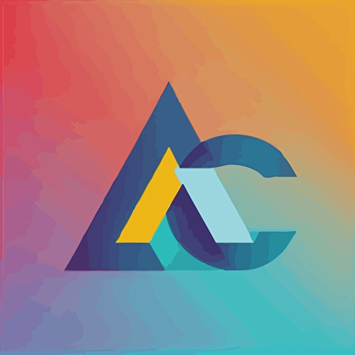 simple letter logo of "AICS", flat 2d, vector