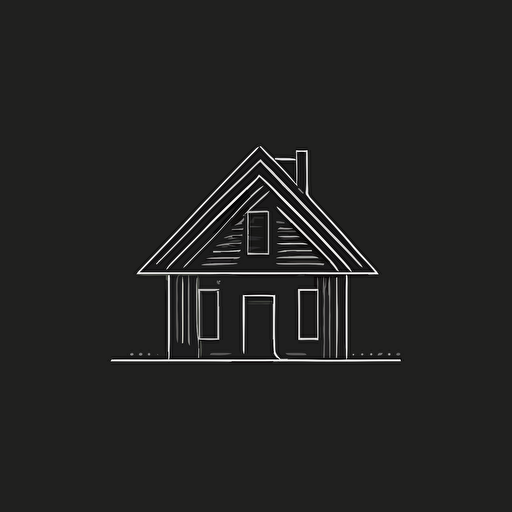 minimal line logo of house, vector