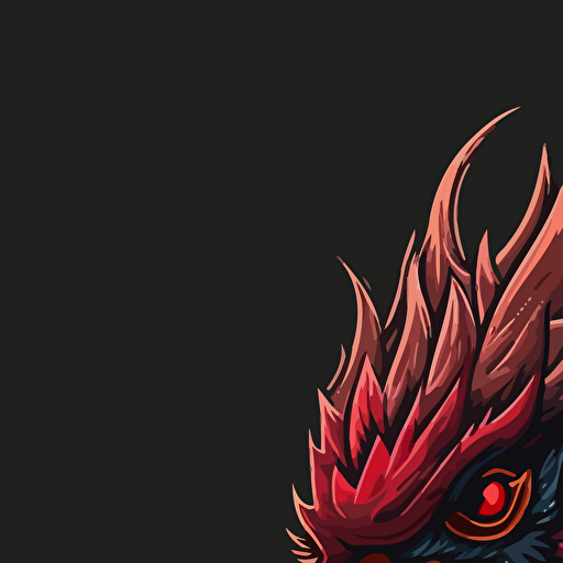 rooster logo, angry rooster, vector