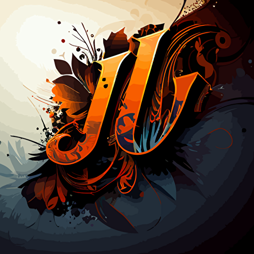vector with the letters "J" for young people