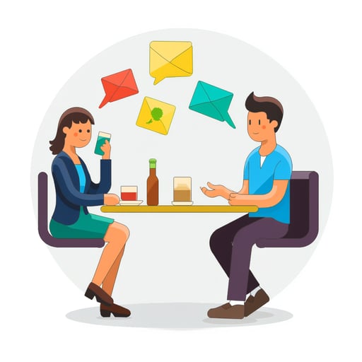 people talking at a party