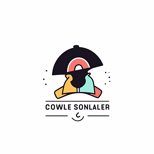 logo design for online cloth selling, minimal, vector logo, modern, isolated on white, creative