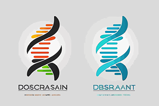 flat vector logo icon, "DNA", data-stream, corporate business logo template design, minimalist, modern logo, minimalism