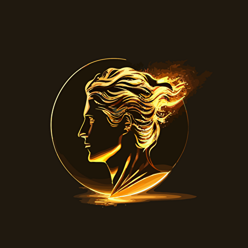 Gold coin icon. he is on the verge, side view. There is a magical glow around the coin. Bright and voluminous, vector.